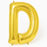 Gold Foil Letter "D" Balloon - Super Shape